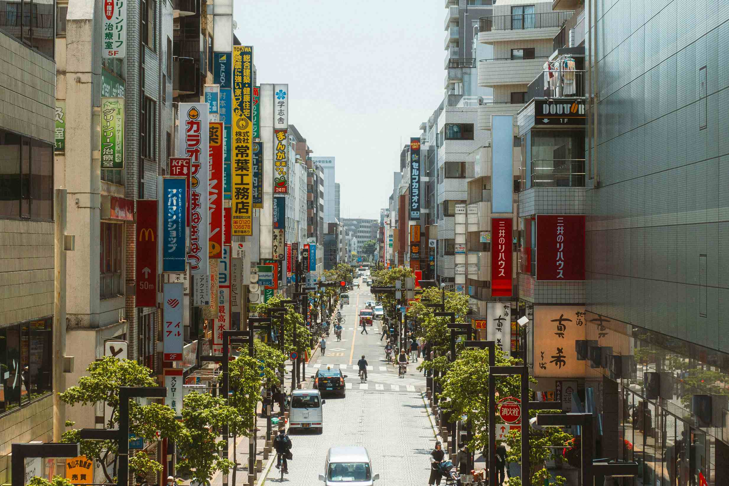 A Busy Street in Mikata, Tokyo